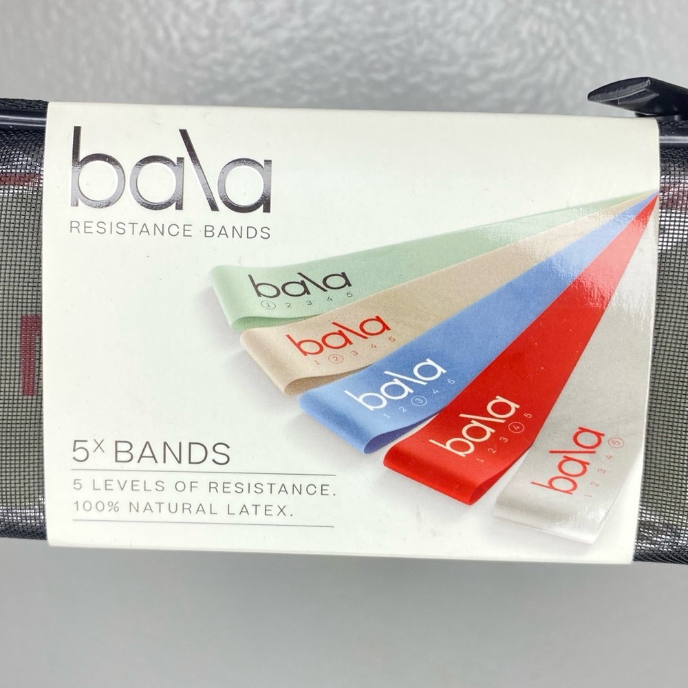 New 5 Bala Resistance Bands in Mesh Carry Case